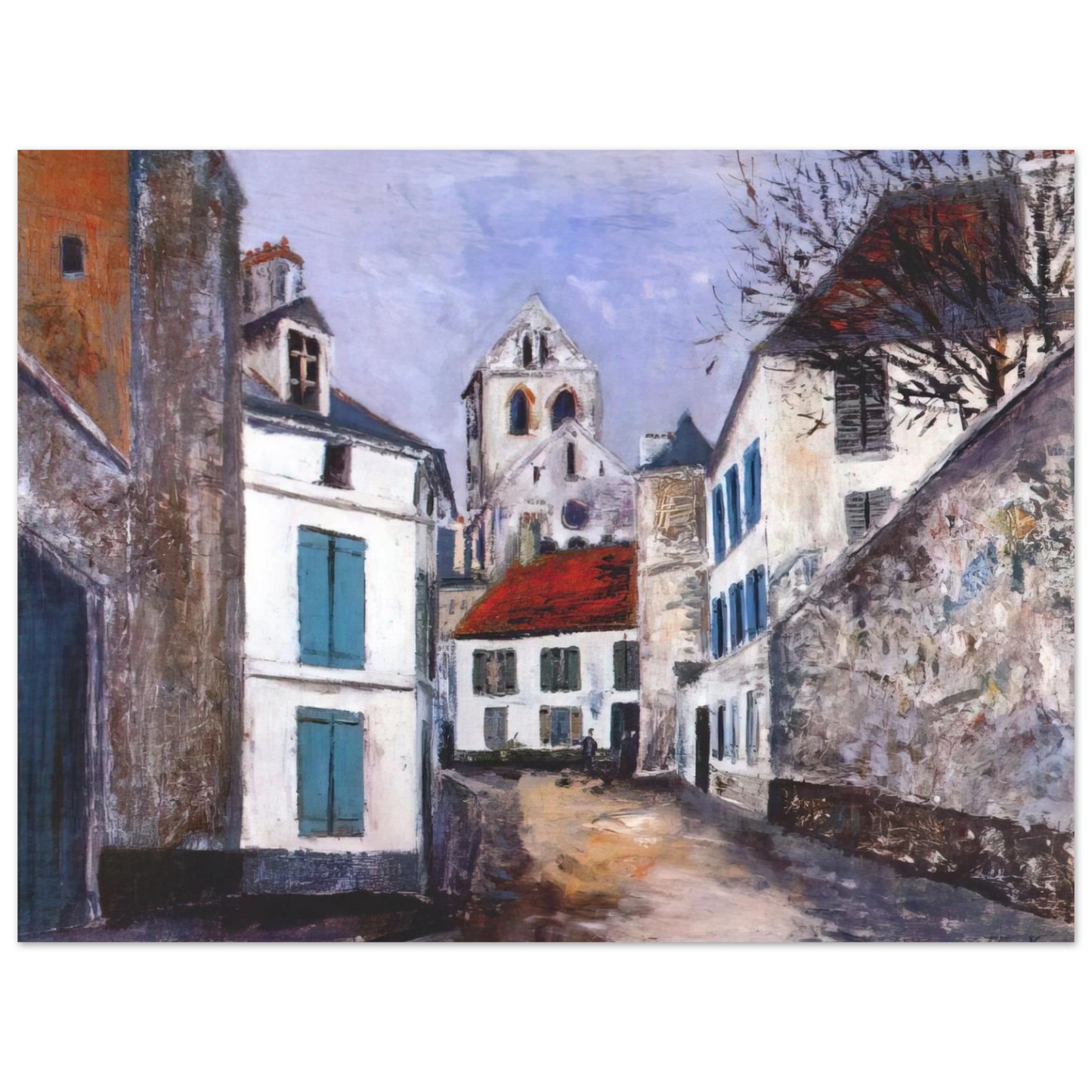 Maurice Utrillo - VILLAGE STREET Fine Art Poster - Default Title
