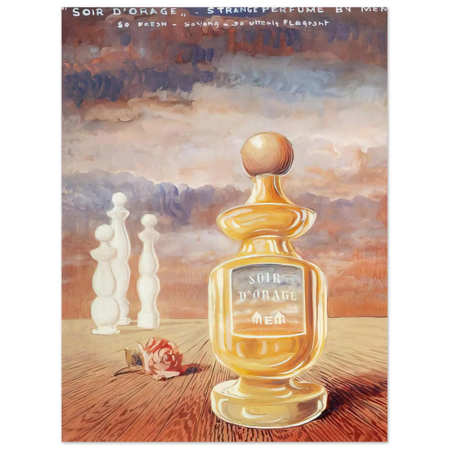 Rene Magritte - SOIR D ORAGE STRANGE PERFUME BY MEM Fine Art Poster - Default Title