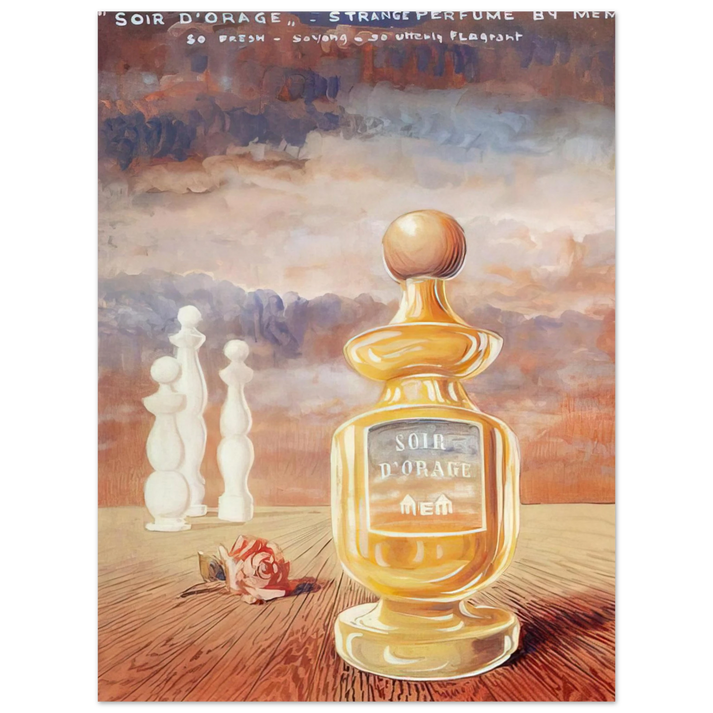 Rene Magritte - SOIR D ORAGE STRANGE PERFUME BY MEM 75x100 cm / 30x40inches Fine Art Poster