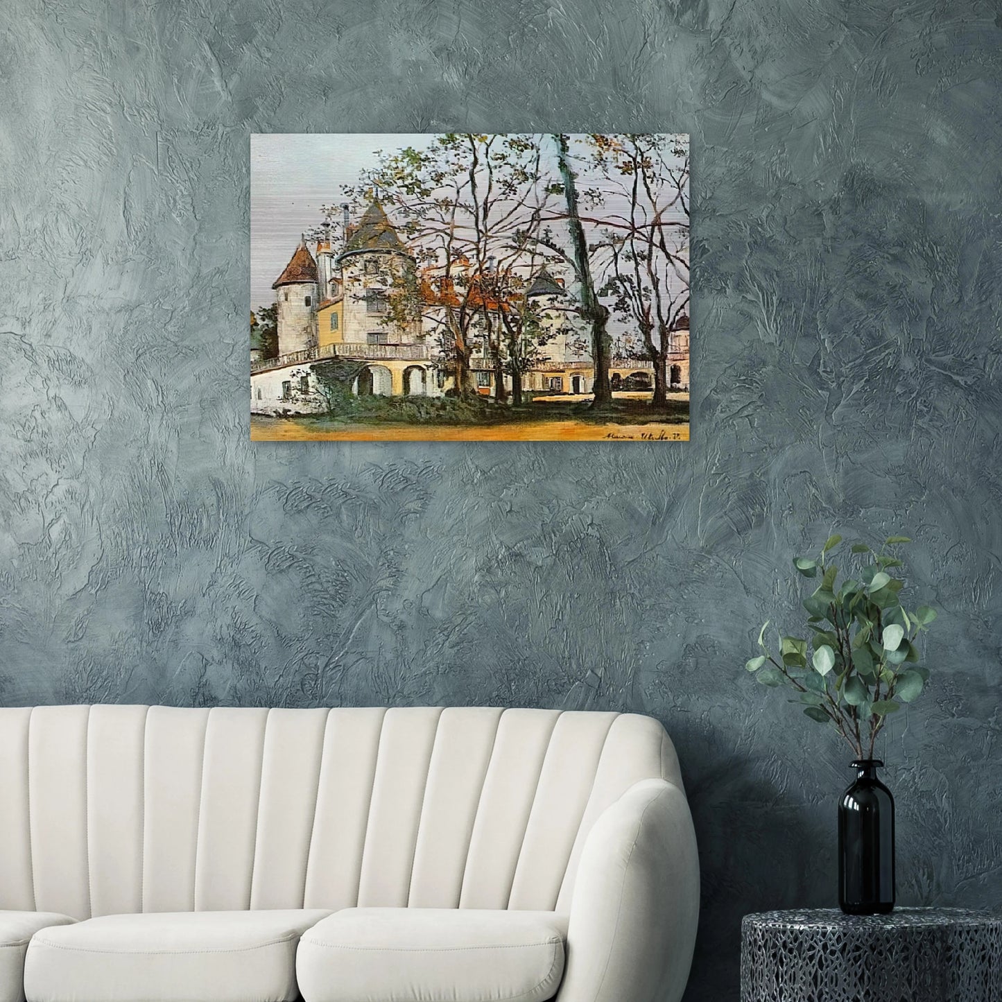 THE CASTLE - Maurice Utrillo Brushed Aluminum Print - 70x100 cm / 28x40 inches | Maurice Utrillo Aluminum Print | Maurice Utrillo Prints