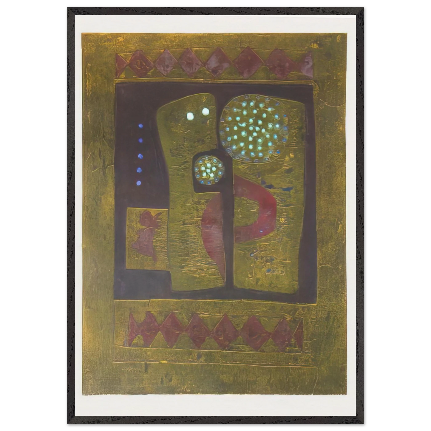 Pierrot and His Son - 1970 - Hiroyuki Tajima Framed Art Print – Black Wooden Frame - Default Title - -Framed Art Print