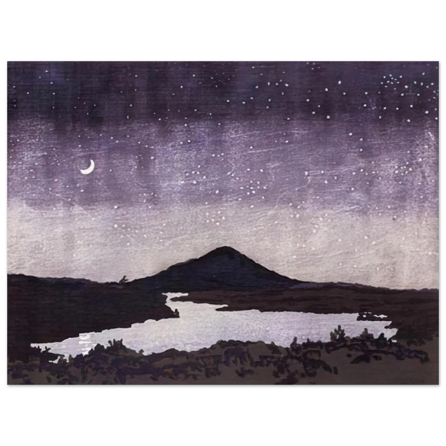 Neil Welliver - Night Scene - 1982 Fine Art Poster - Default Title