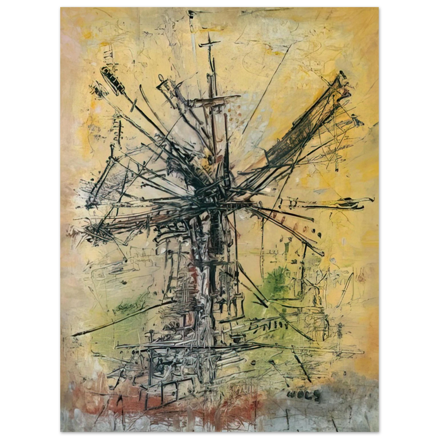 Wols - The Windmill - 1951 Fine Art Poster - Default Title