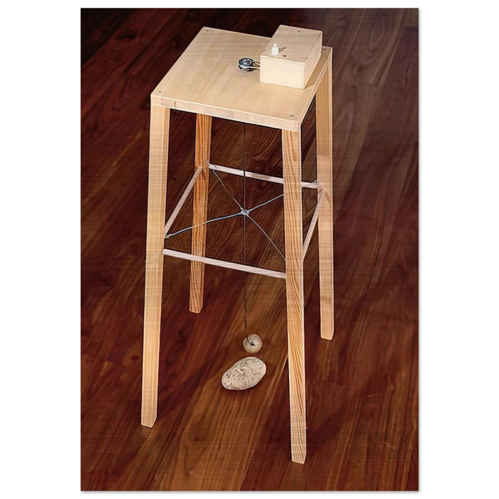 APPARATUS WHEREBY ONE POTATO CAN ORBIT ANOTHER 1969 - Sigmar Polke Brushed Aluminum Print - 70x100 cm / 28x40 inches | Sigmar Polke Aluminum Print | Sigmar Polke Prints