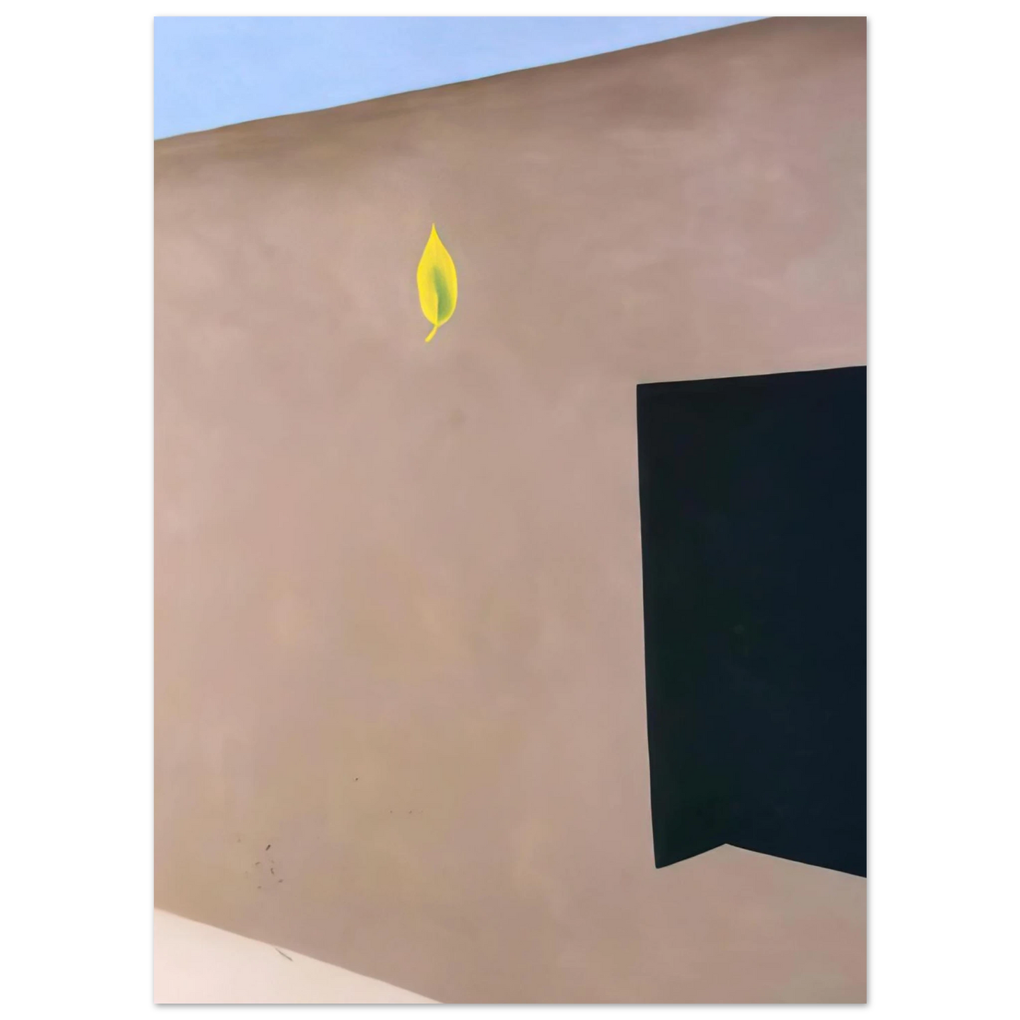 Georgia O'Keeffe - Patio Door with Green Leaf Fine Art Poster - 40x60 cm / 16x24 inches