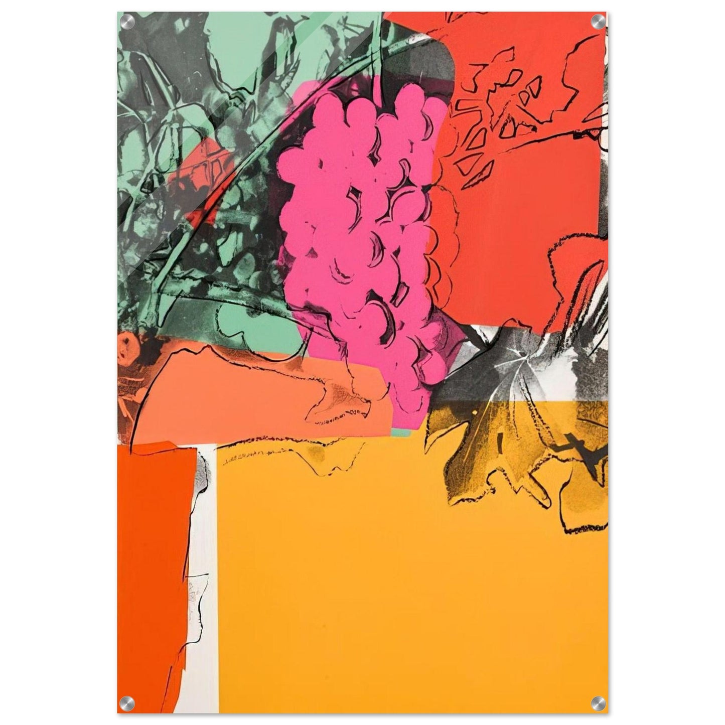 Grapes #1 - Andy Warhol Acrylic Print - 70x100 cm / 28x40″ inches