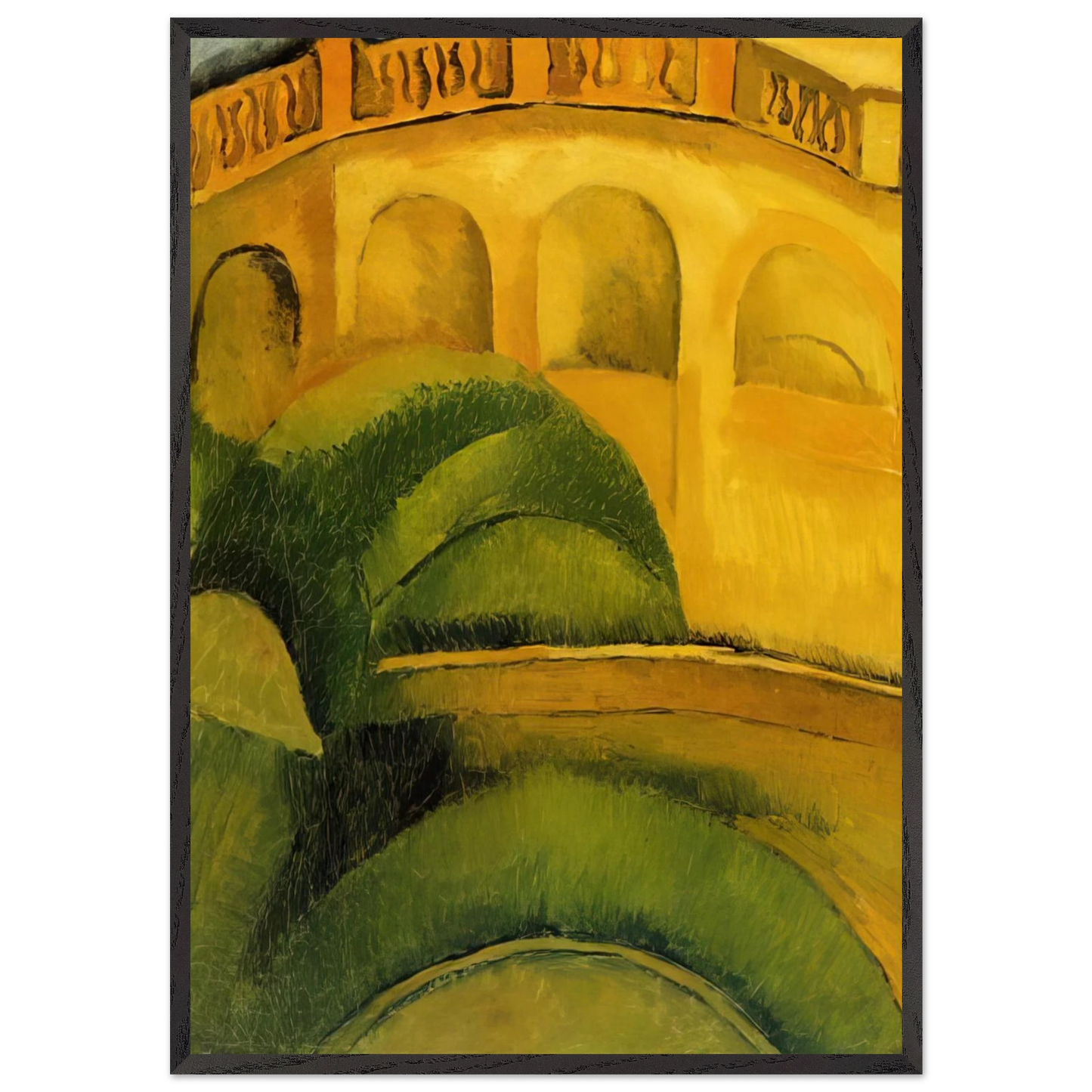 ARCADES AT L ESTAQUE 1908 - Raoul Dufy 70x100 cm / 28x40 inches Framed Art Print – Black Wooden Frame