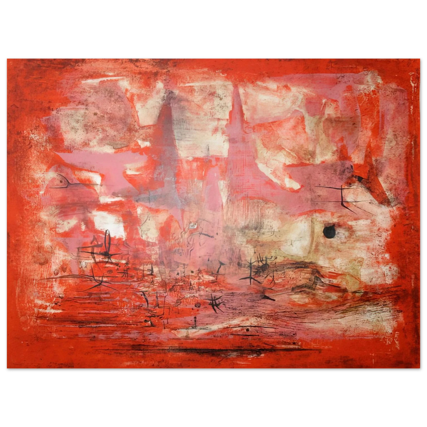 Zao Wou-Ki - EMBRASEMENT 1954 Fine Art Poster - Default Title