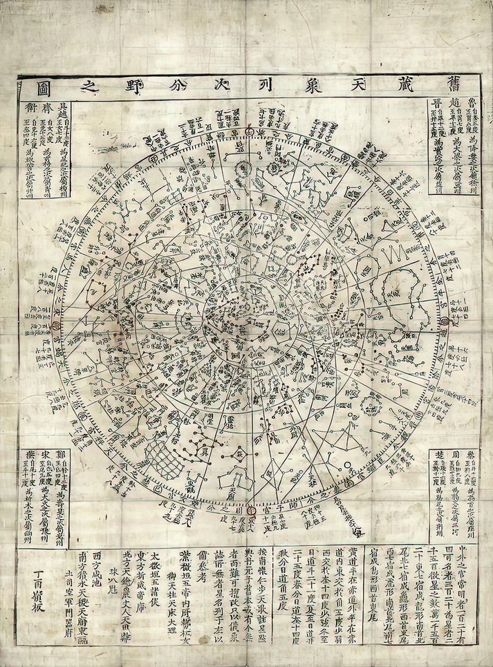 Korean Star Chart Art Print | Premium Fine Art Print | RedKalion