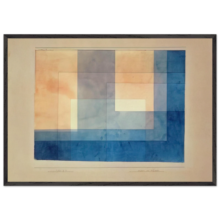 HOUSE ON THE WATER 1930 - Paul Klee 70x100 cm / 28x40 inches Framed Art Print – Black Wooden Frame