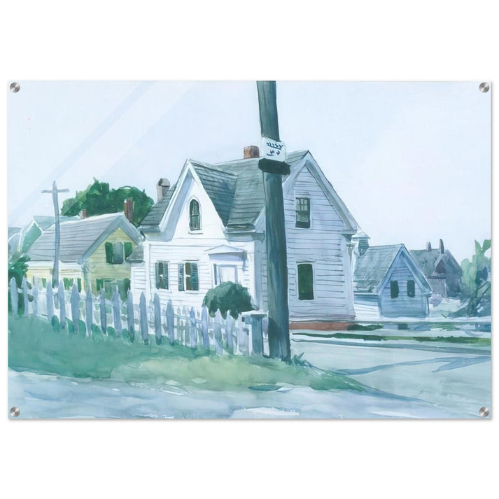 White House with Dormer Window - Edward Hopper Acrylic Print - 70x100 cm / 28x40″ inches