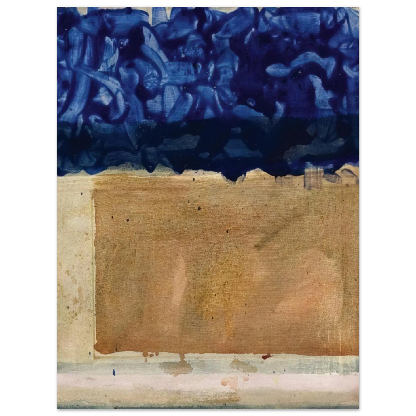 Helen Frankenthaler - Shoreline - 1952 Wall art - 13x18 cm / 5x7 inches - Premium Wooden Framed Poster With Fine Art Paper - Wood frame