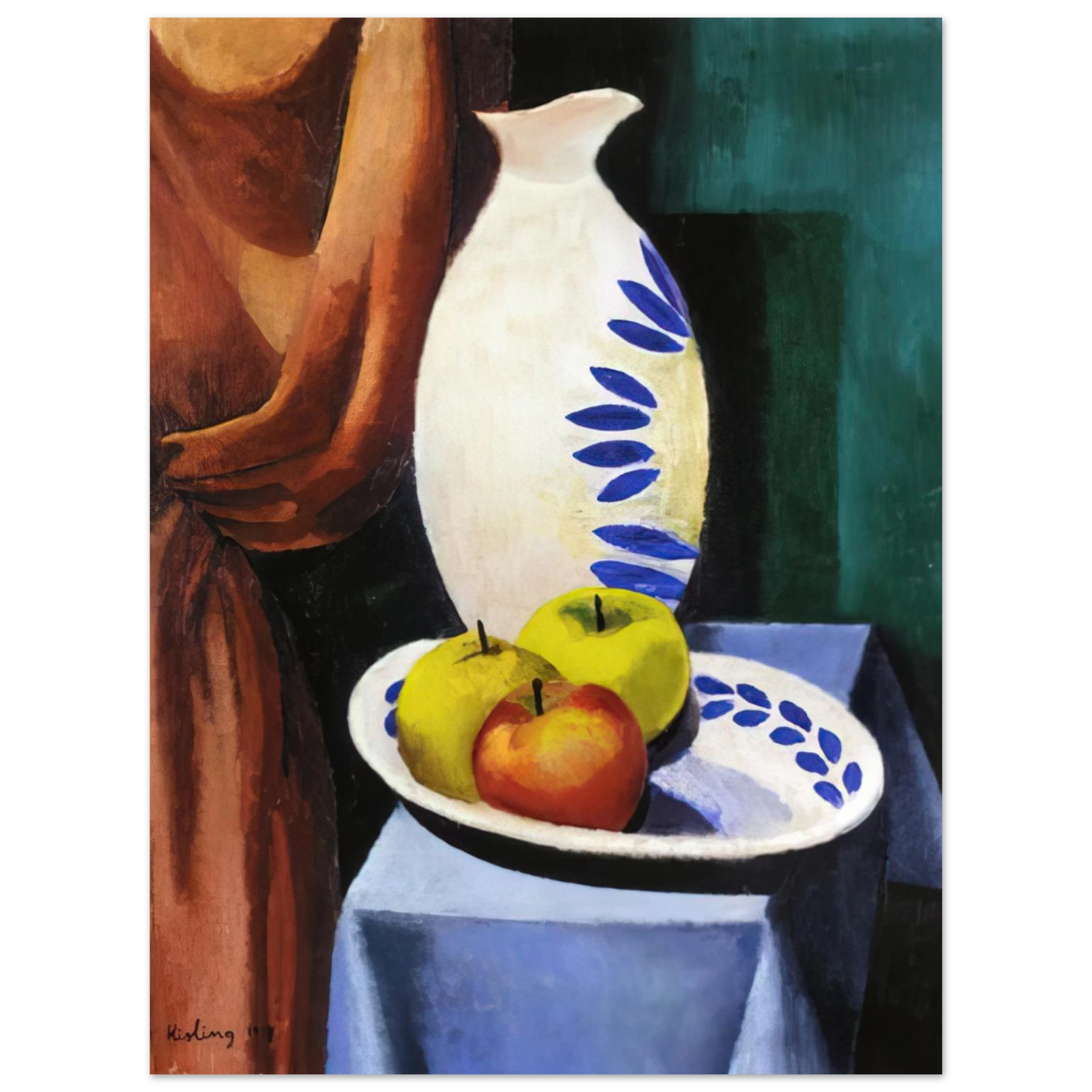 Moise Kisling - STILL LIFE WITH WHITE PITCHER 1917 Fine Art Poster - Default Title