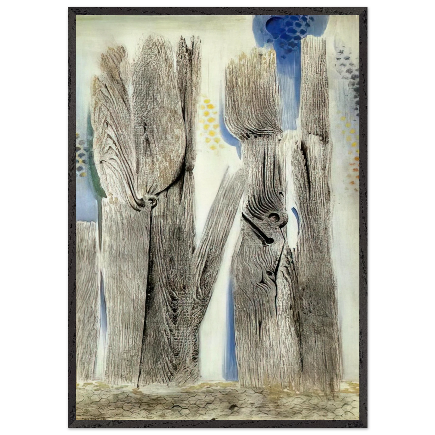 The Blue Forest - Max Ernst Framed Art Print – Black Wooden Frame - Default Title - -Framed Art Print