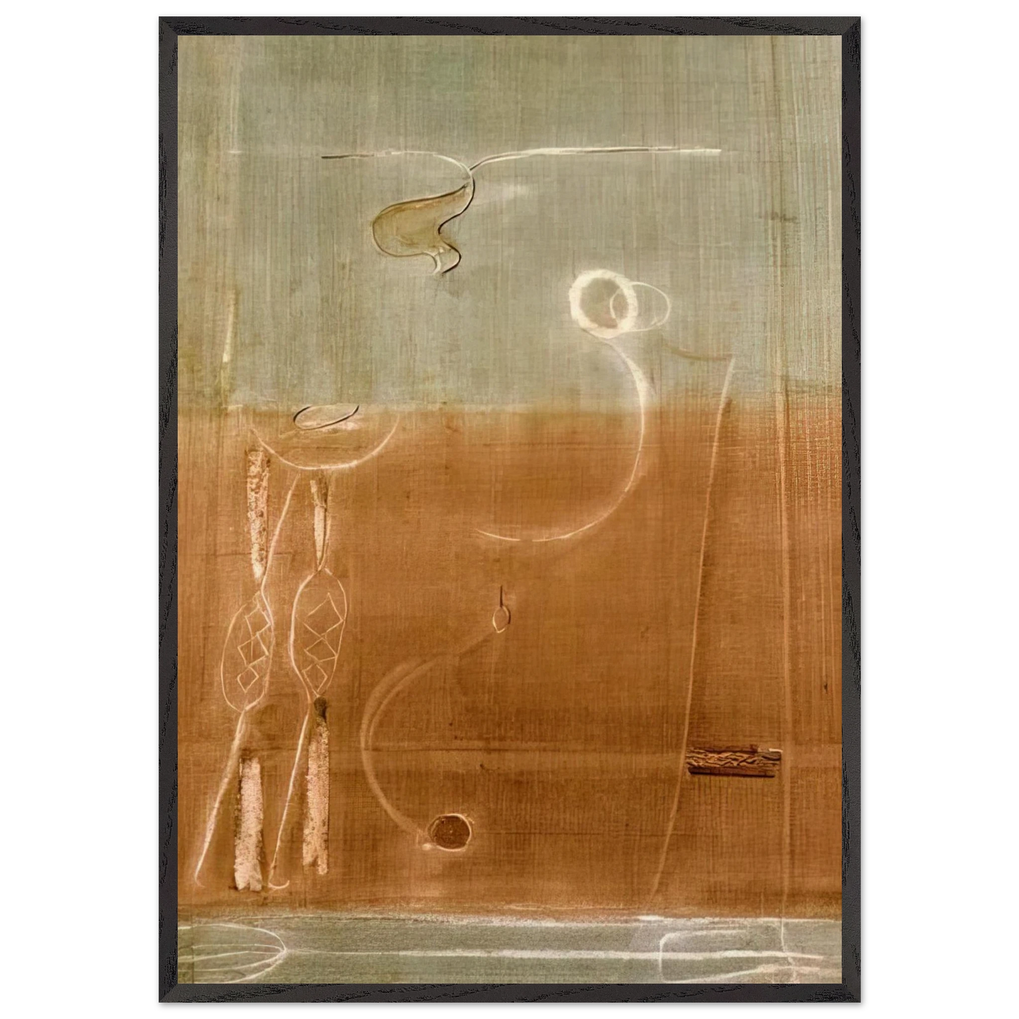 Aubade - 1944 - Mark Rothko 70x100 cm / 28x40 inches Framed Art Print – Black Wooden Frame