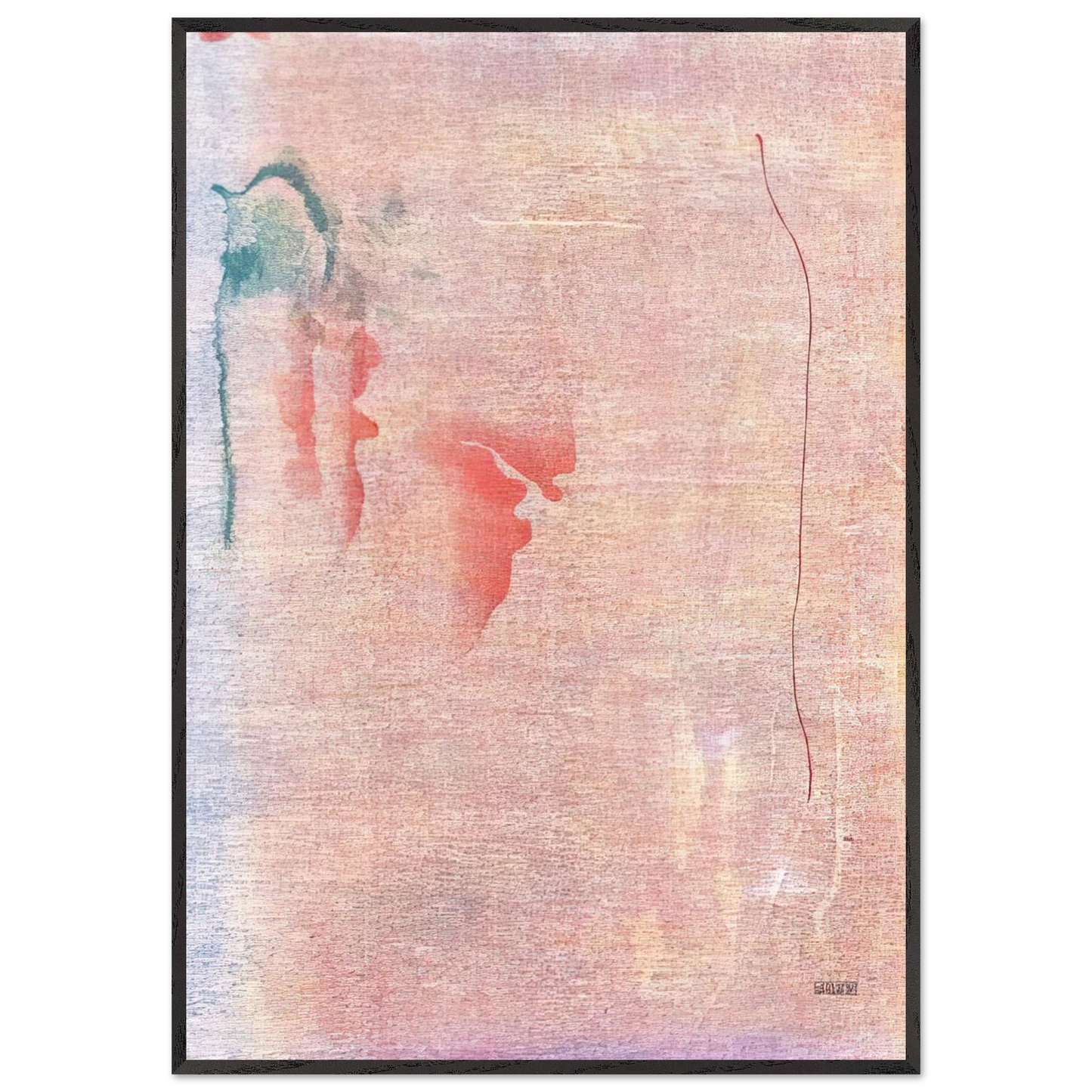 Helen Frankenthaler - Cedar Hill - 1983 Wall art - 21x29.7 cm / 8x12" - Premium Wooden Framed Poster With Fine Art Paper - Black frame