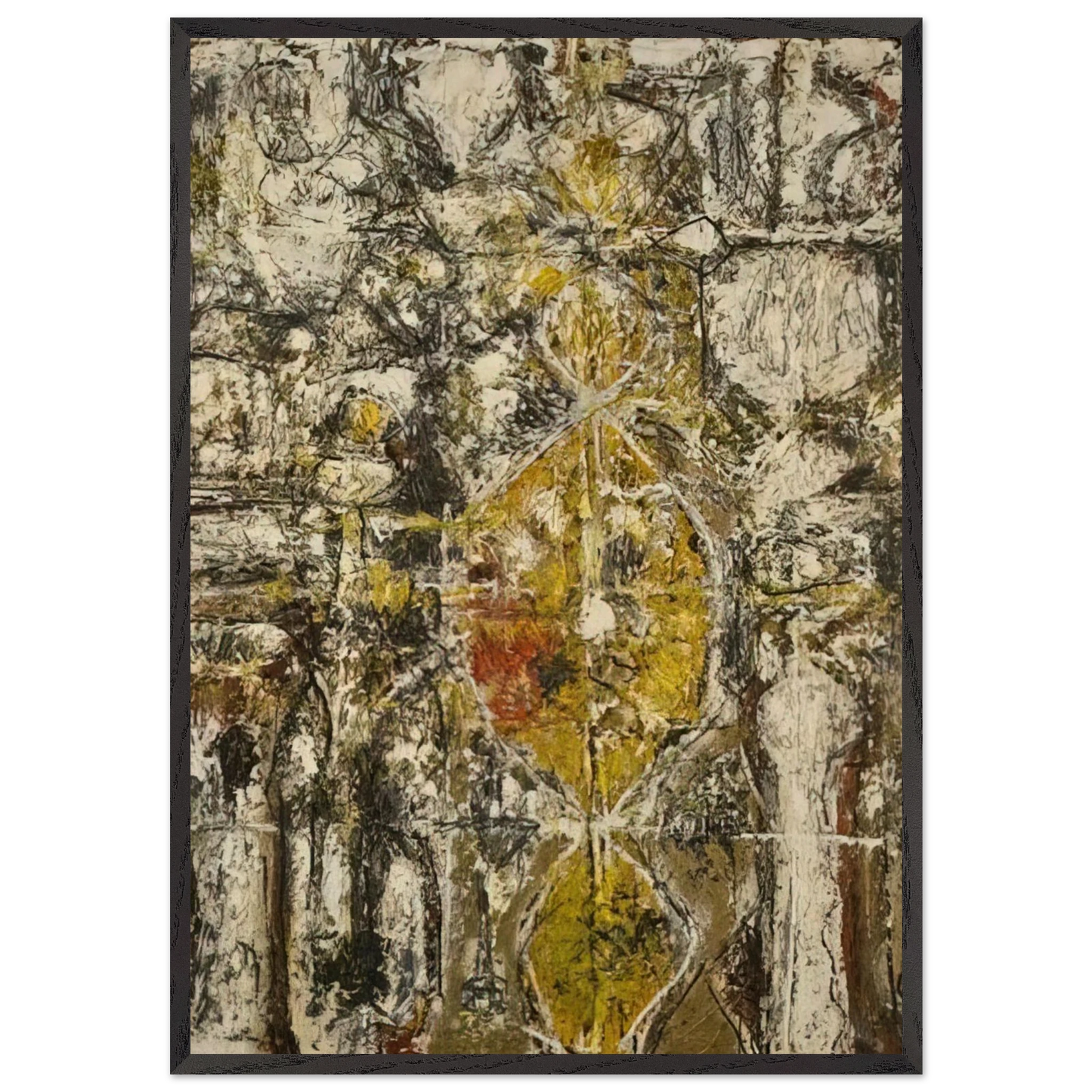 Cascella II - 1952 - Richard Pousette-Dart 70x100 cm / 28x40 inches Framed Art Print – Black Wooden Frame
