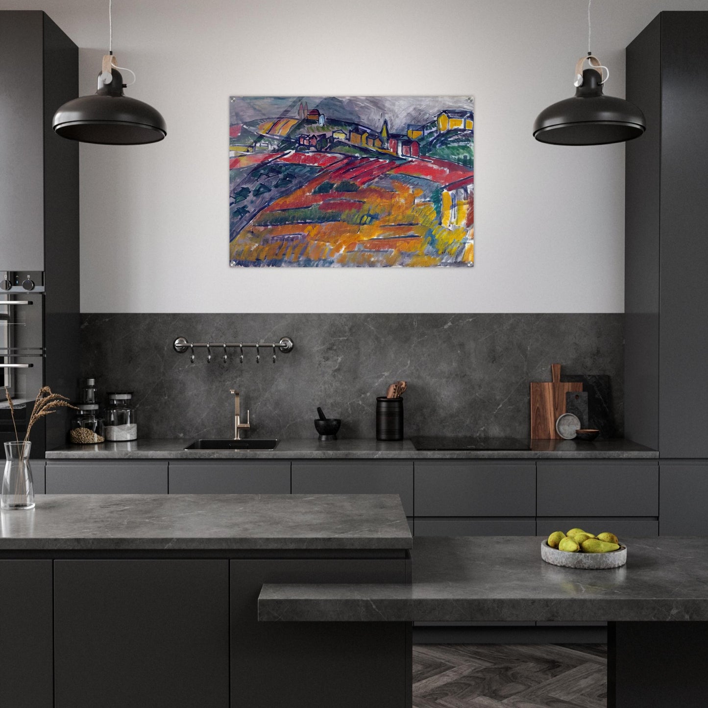 LANDSCAPE WITH RED AND YELLOW - Raoul Dufy Acrylic Print - 70x100 cm / 28x40″ inches | Raoul Dufy Wall Art | Raoul Dufy Prints