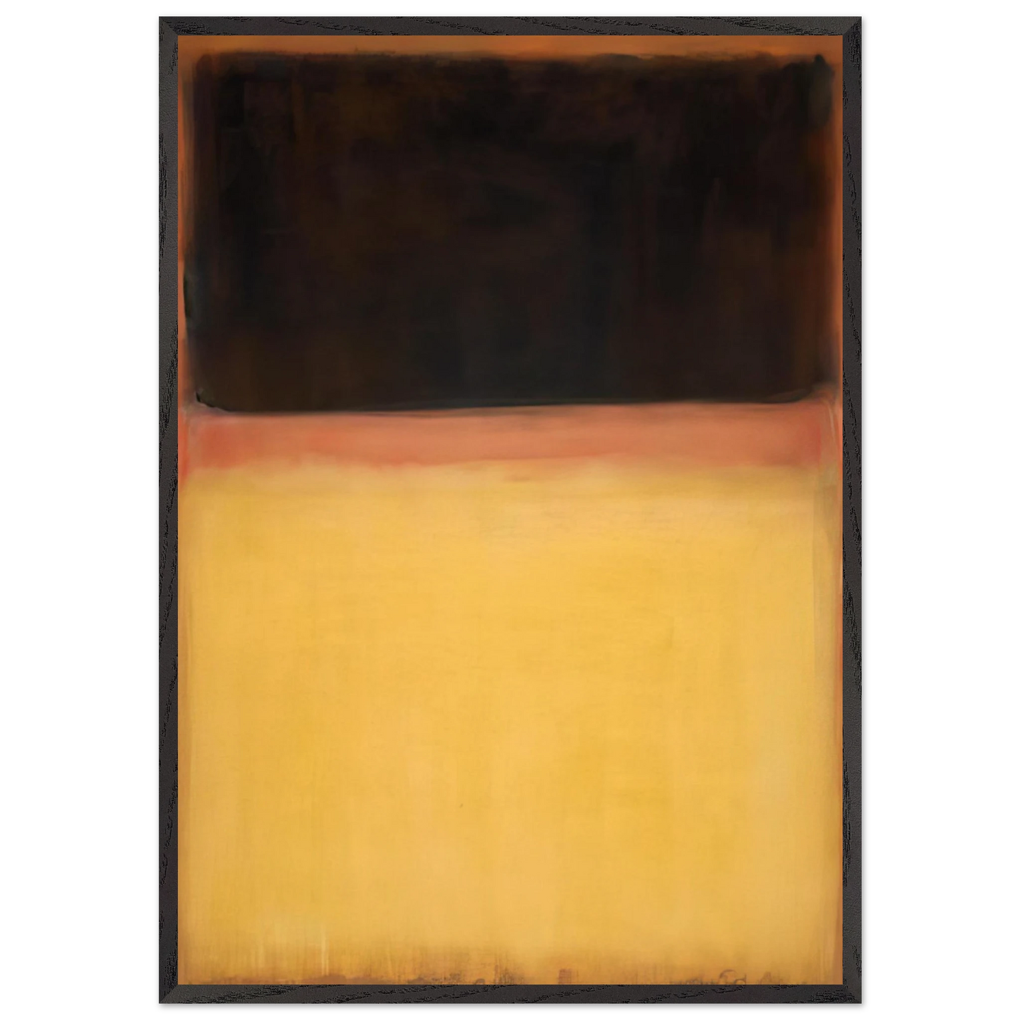 No9 Dark over Light Earth - 1954 - Mark Rothko 70x100 cm / 28x40 inches Framed Art Print – Black Wooden Frame
