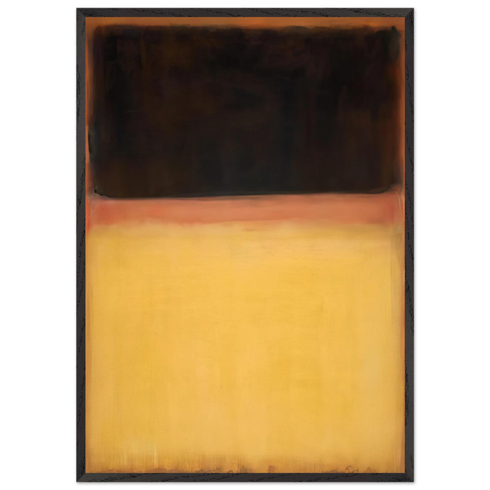 No9 Dark over Light Earth - 1954 - Mark Rothko 70x100 cm / 28x40 inches Framed Art Print – Black Wooden Frame