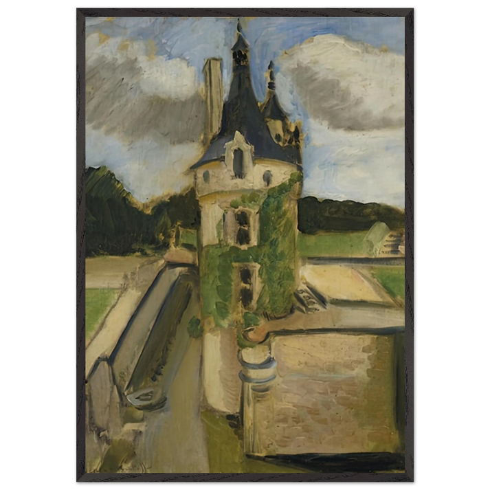LLA TOUR DE CHENONCEAUX 1917 - Henri Matisse 70x100 cm / 28x40 inches Framed Art Print – Black Wooden Frame