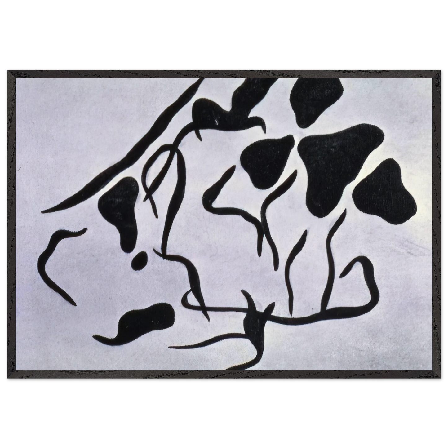 Automatic Drawing - Jean Arp 70x100 cm / 28x40 inches Framed Art Print – Black Wooden Frame