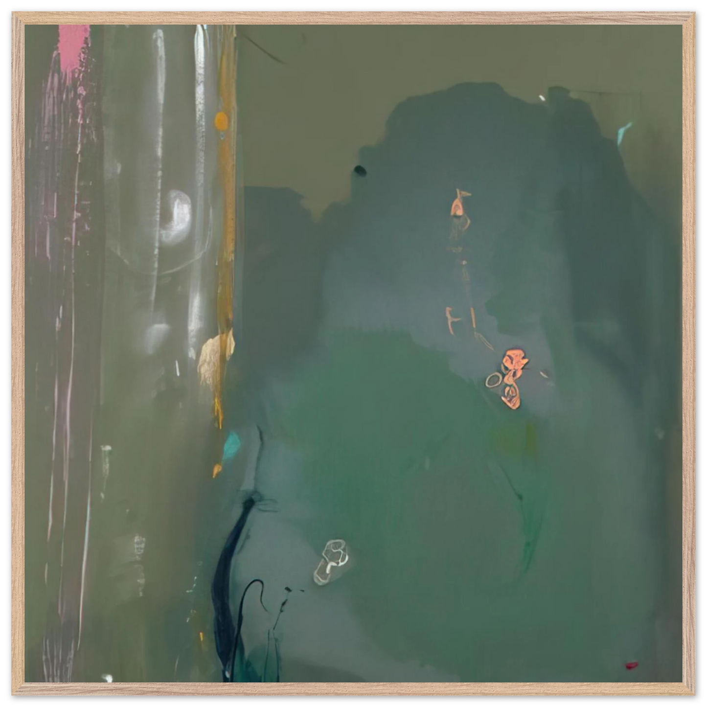 Helen Frankenthaler - Côte d Argent - 1980 Wall art - 21x29.7 cm / 8x12" - Premium Wooden Framed Poster With Fine Art Paper - Wood frame