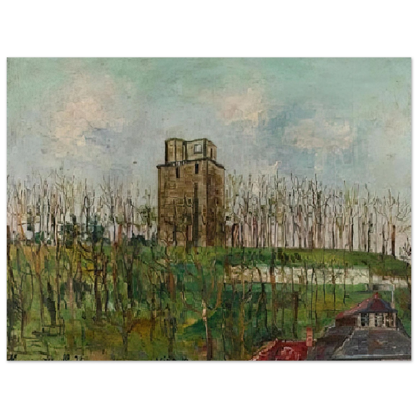 Maurice Utrillo - DONJON STREET Fine Art Poster - Default Title