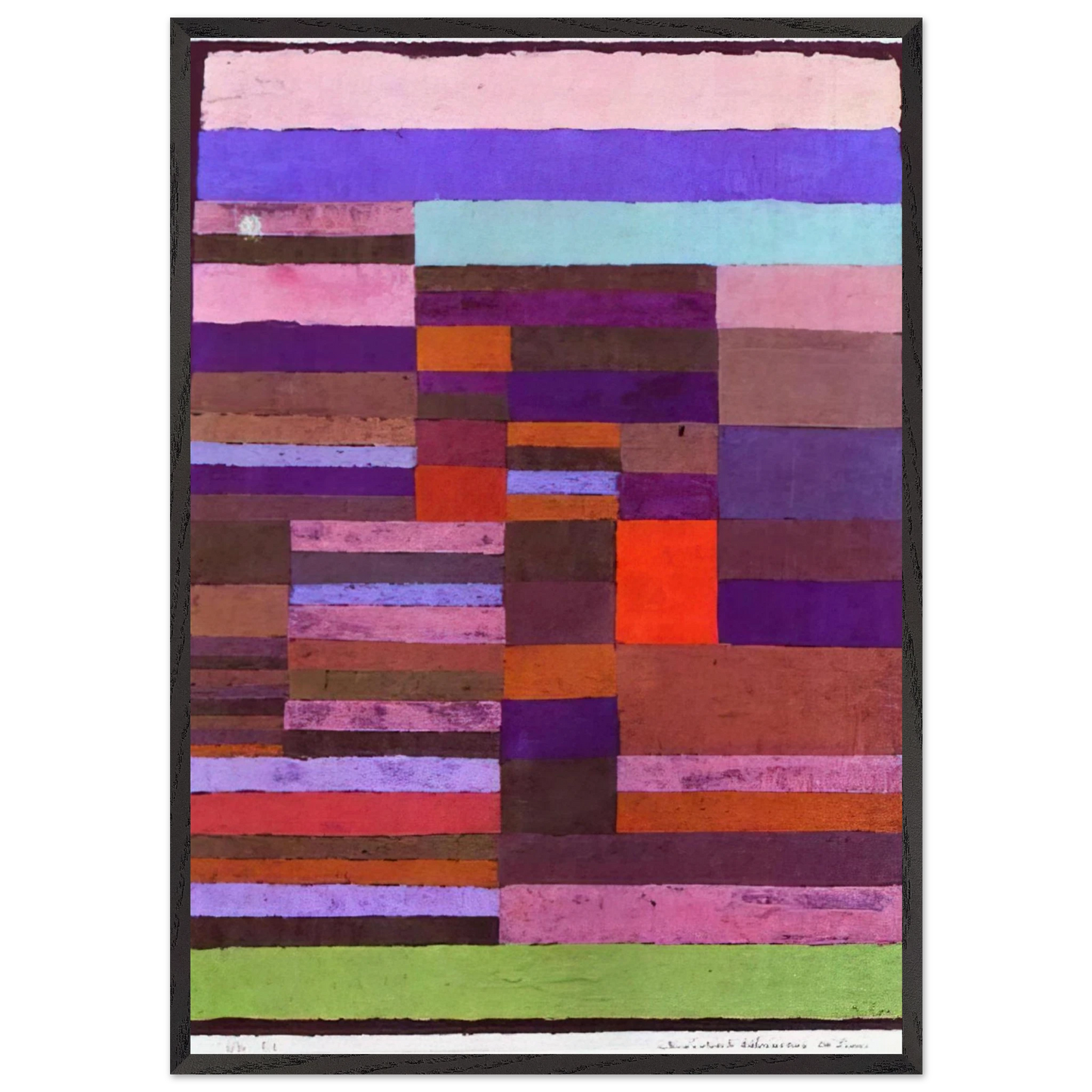 INDIVIDUALIZED ALTIMETRY OF STRIPES 1930 - Paul Klee Framed Art Print – Black Wooden Frame - Default Title - -Framed Art Print