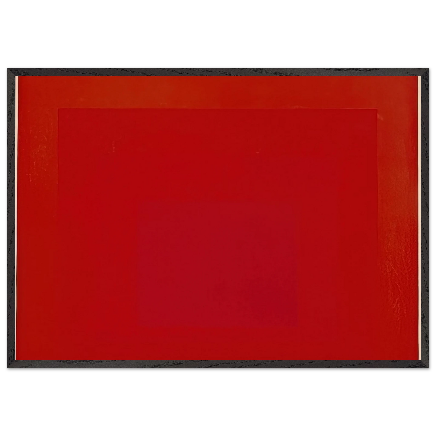 HOMAGE TO THE SQUARE BROAD CALL 1967 - Josef Albers 70x100 cm / 28x40 inches Framed Art Print – Black Wooden Frame