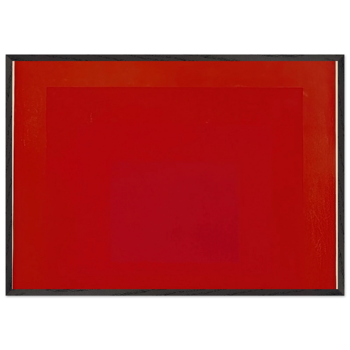 HOMAGE TO THE SQUARE BROAD CALL 1967 - Josef Albers 70x100 cm / 28x40 inches Framed Art Print – Black Wooden Frame