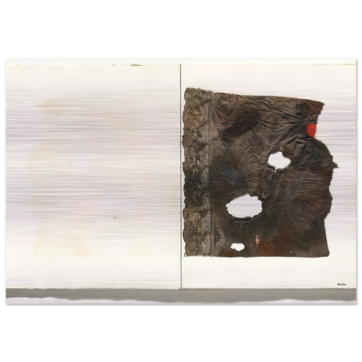 Plate from 17 variazioni su temi proposti per una pura ideologia fonetica - 1955 - Alberto Burri Brushed Aluminum Print - 70x100 cm / 28x40 inches | Alberto Burri Aluminum Print | Alberto Burri Prints