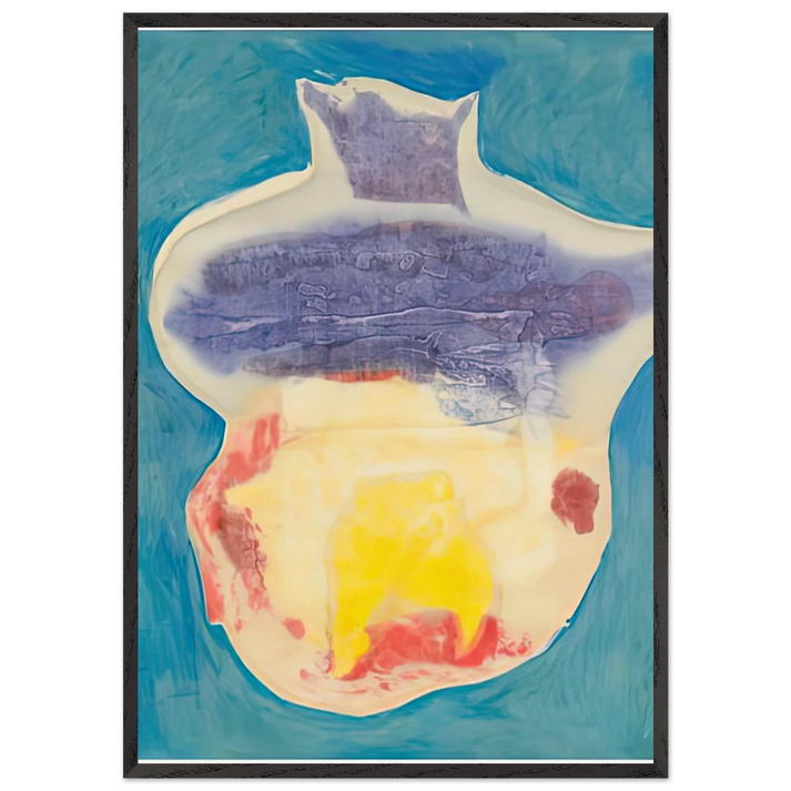 Narcissus 1963- - Helen Frankenthaler 70x100 cm / 28x40 inches Framed Art Print – Black Wooden Frame
