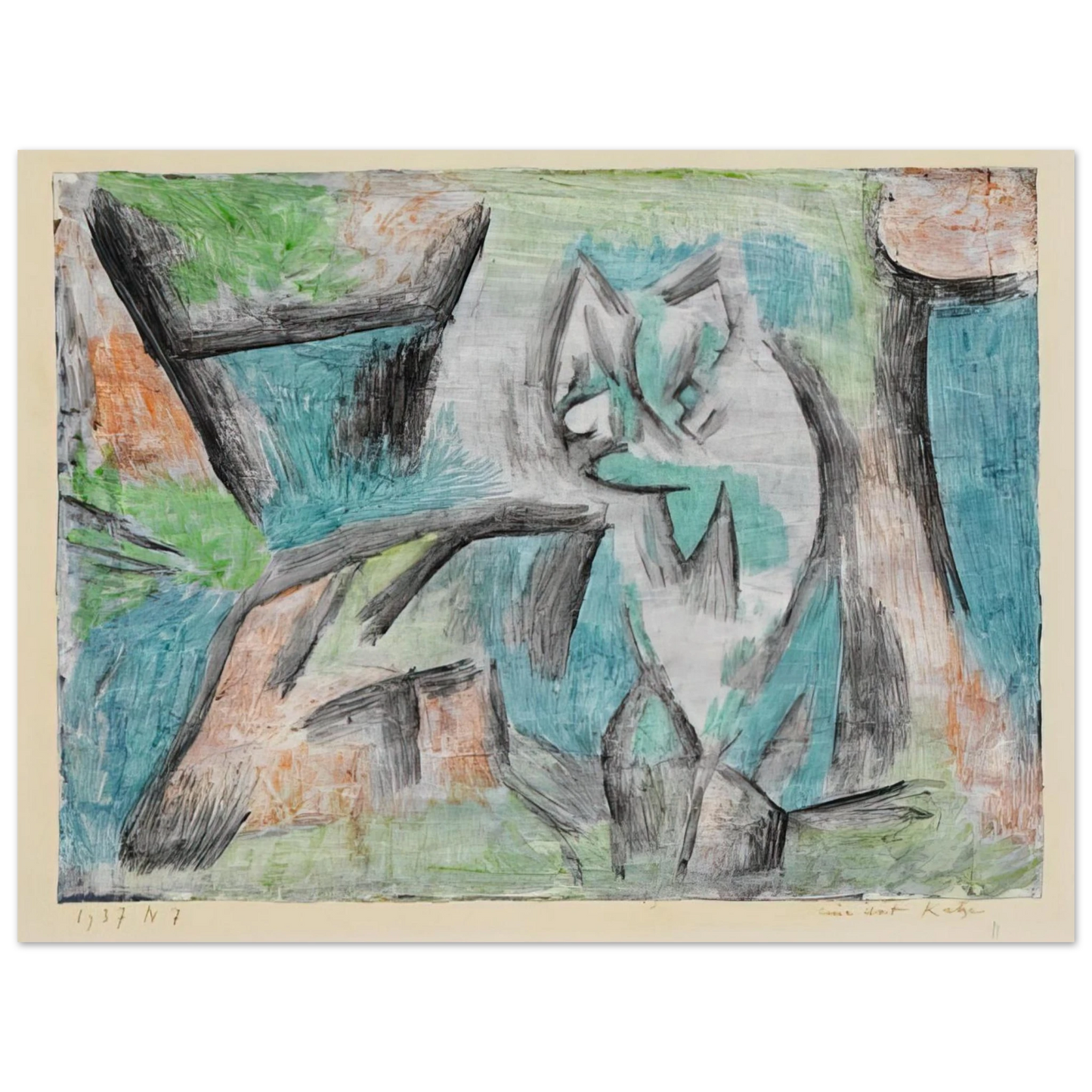Paul Klee - A KIND OF CAT 1937 Fine Art Poster - Default Title
