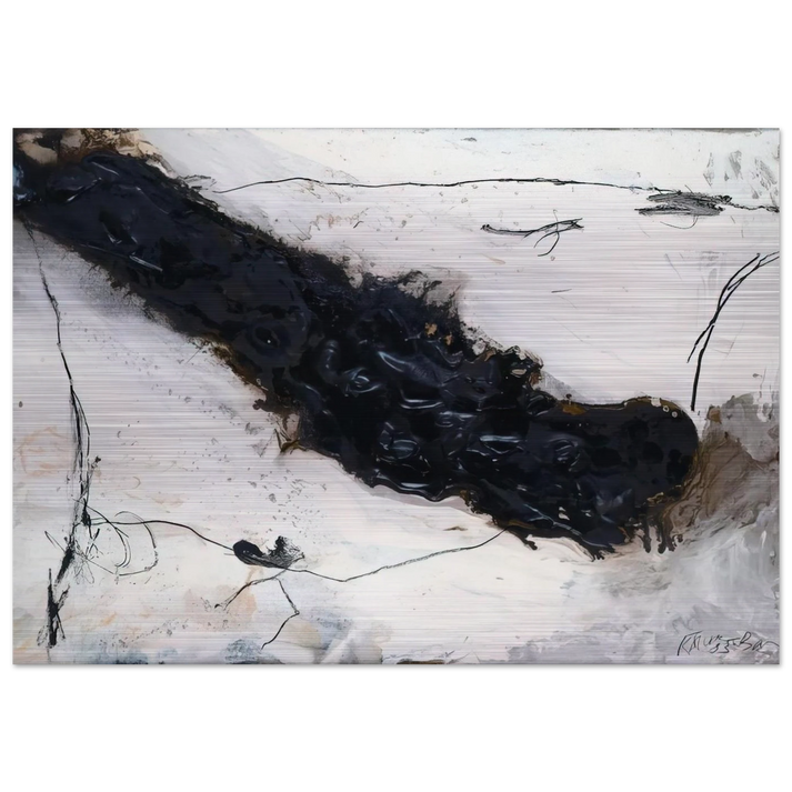 Fluss - 1983 - Emil Schumacher Brushed Aluminum Print - 70x100 cm / 28x40 inches | Emil Schumacher Aluminum Print | Emil Schumacher Prints