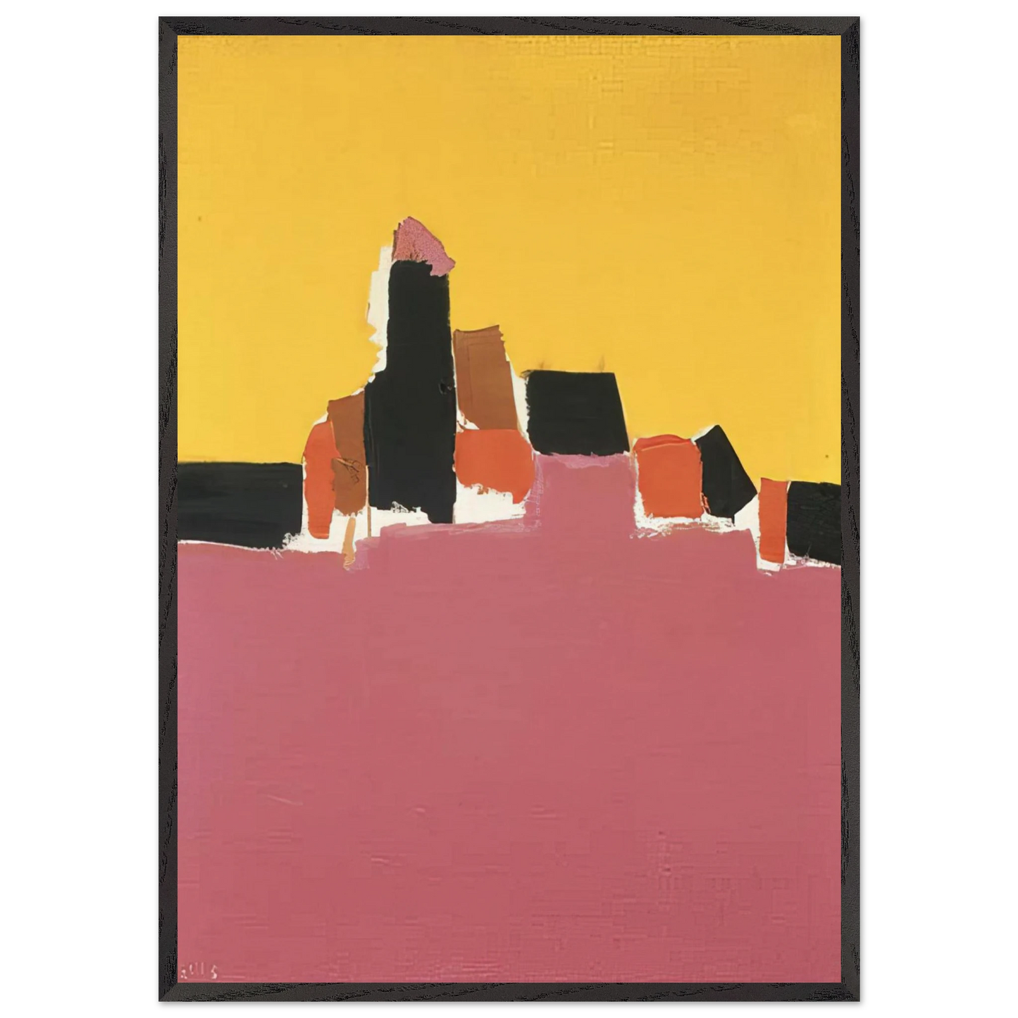 Syracuse - Lyrical Abstraction - Nicolas de Stael 70x100 cm / 28x40 inches Framed Art Print – Black Wooden Frame