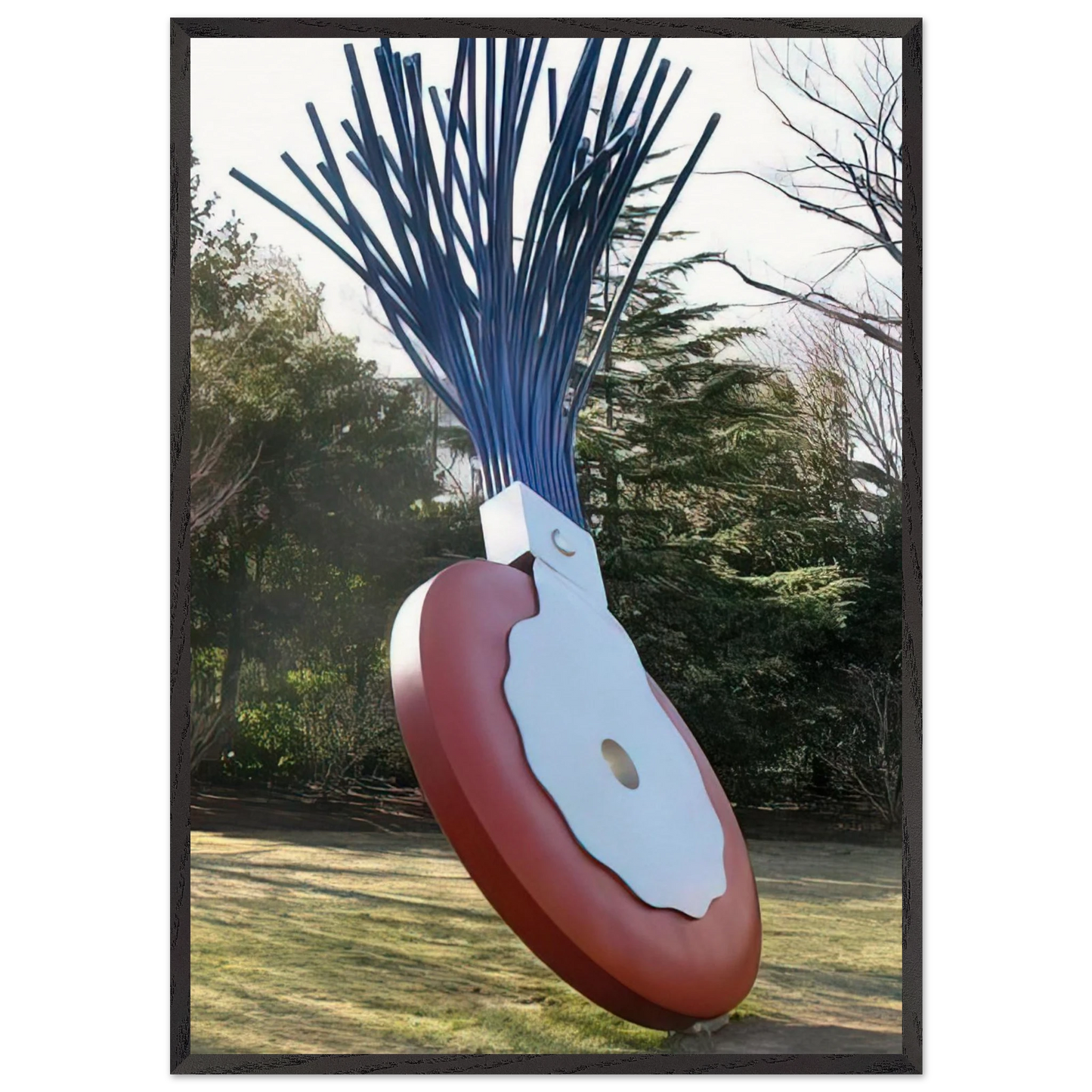 TYPEWRITER ERASER SCALE X COLLABORATION WITH VAN BRUGGEN 1999 - Claes Oldenburg 70x100 cm / 28x40 inches Framed Art Print – Black Wooden Frame