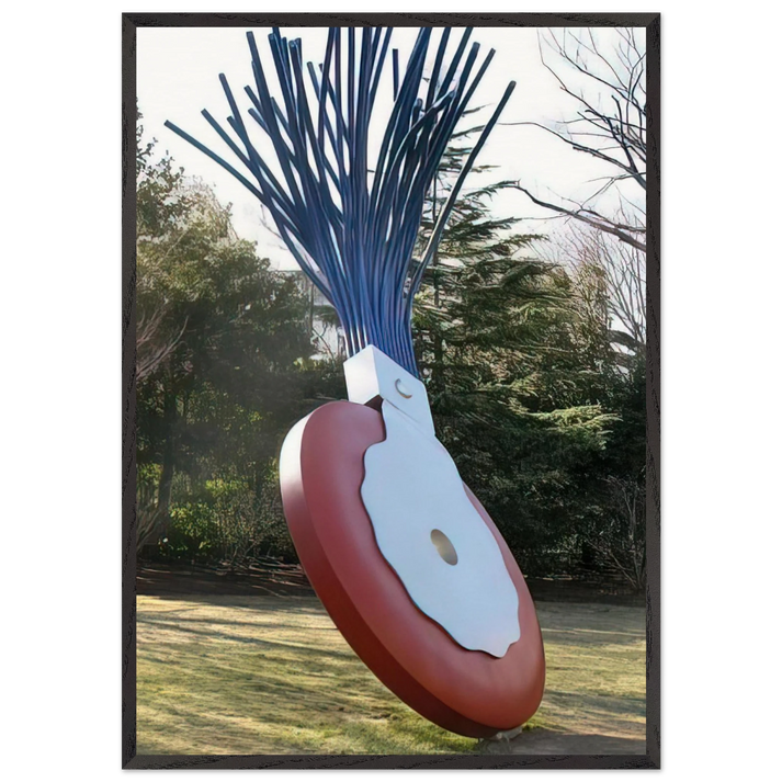 TYPEWRITER ERASER SCALE X COLLABORATION WITH VAN BRUGGEN 1999 - Claes Oldenburg 70x100 cm / 28x40 inches Framed Art Print – Black Wooden Frame