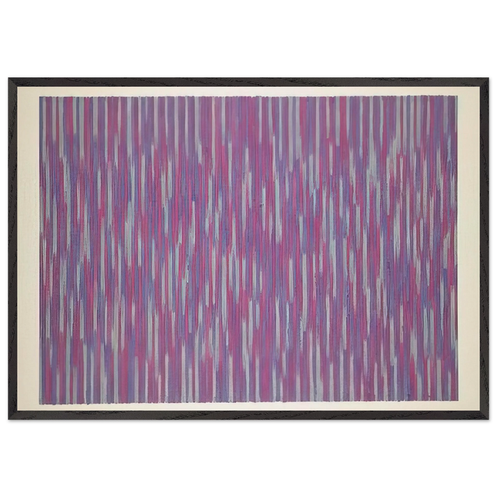 Red Picnic - 1984 - Gene Davis 70x100 cm / 28x40 inches Framed Art Print – Black Wooden Frame