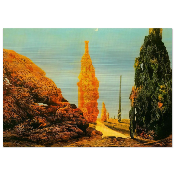 Lone Tree and United Trees - Max Ernst Brushed Aluminum Print - 70x100 cm / 28x40 inches | Max Ernst Aluminum Print | Max Ernst Prints