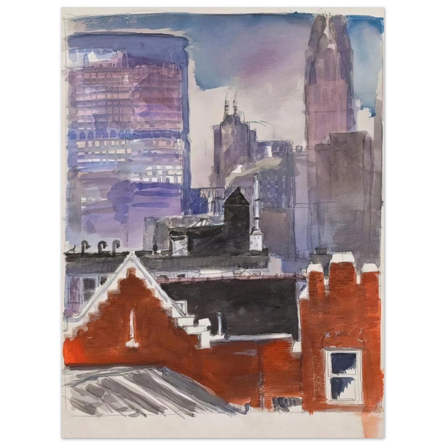 Paul Thek - Untitled cityscape - 1986 Fine Art Poster - Default Title