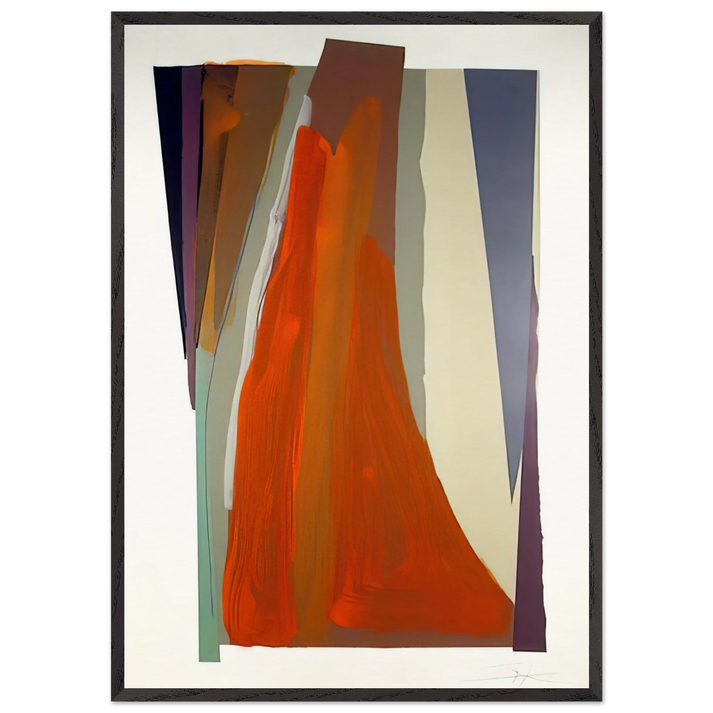 Untitled 9 - 1979 - Larry Zox 70x100 cm / 28x40 inches Framed Art Print – Black Wooden Frame