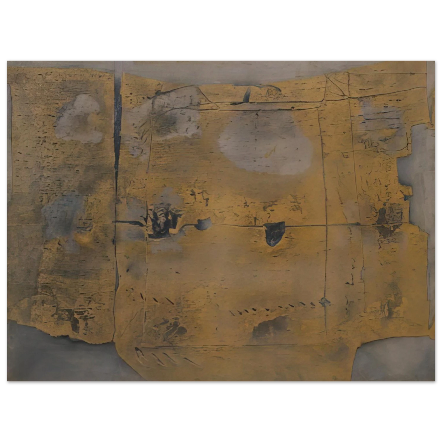 Antoni Tapies - GREAT PAINTING 1958 Fine Art Poster - Default Title