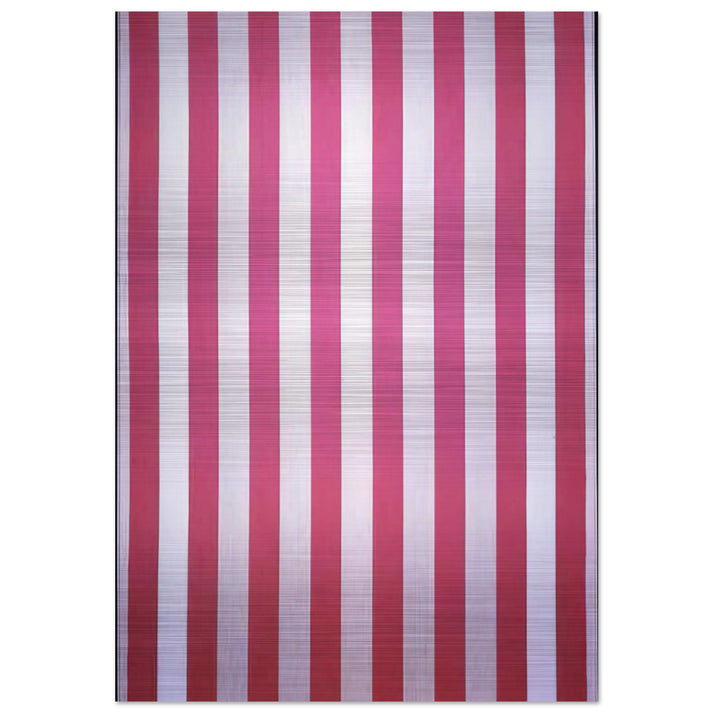 Peinture acrylique blanche sur tissu rayé blanc et rouge - 1970 - Daniel Buren Brushed Aluminum Print - 70x100 cm / 28x40 inches | Daniel Buren Aluminum Print | Daniel Buren Prints