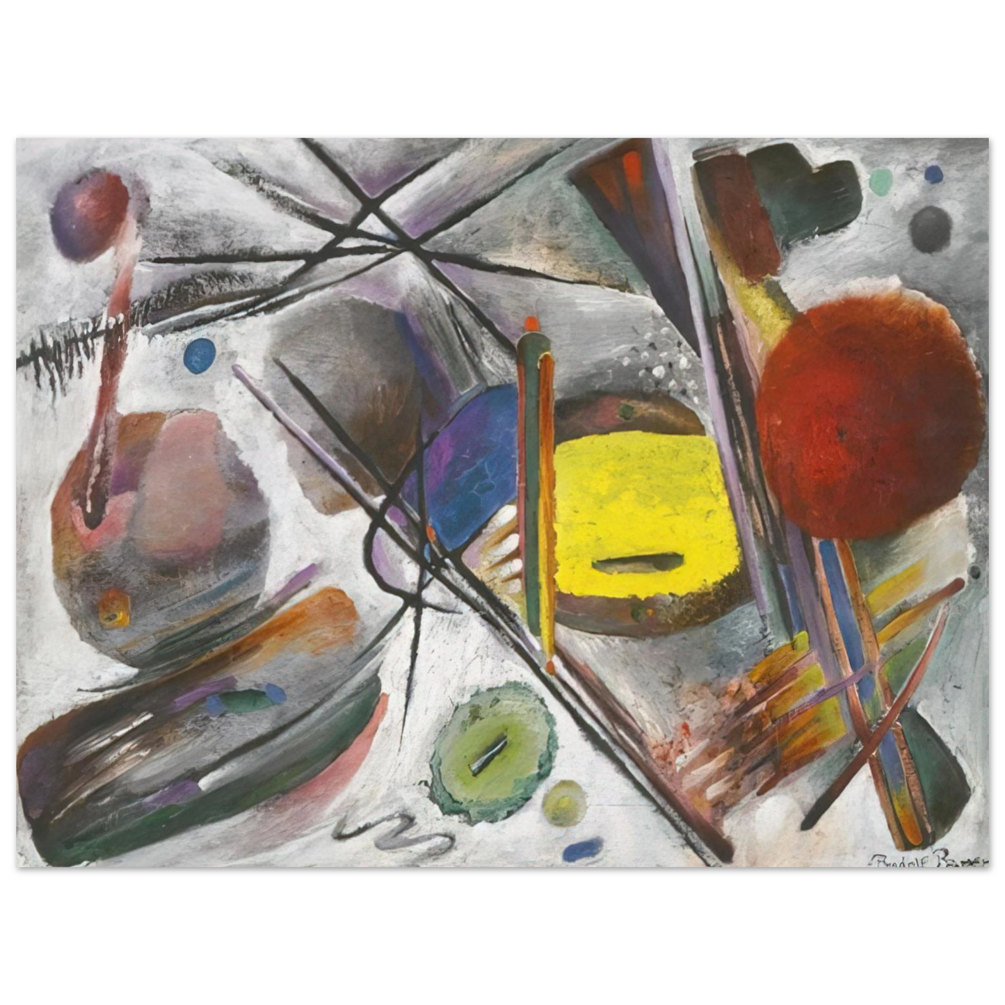 Rudolf Bauer - UNTITLED 1919 Fine Art Poster - Default Title