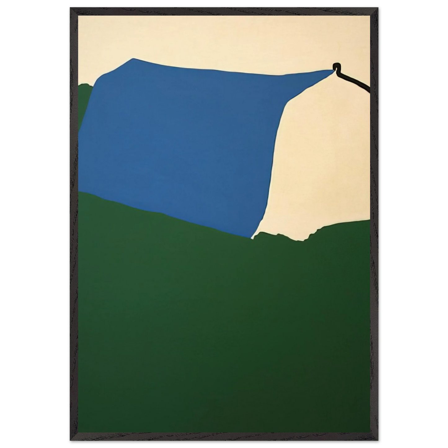Camping II - 1970 N2 - Raoul De Keyser 70x100 cm / 28x40 inches Framed Art Print – Black Wooden Frame
