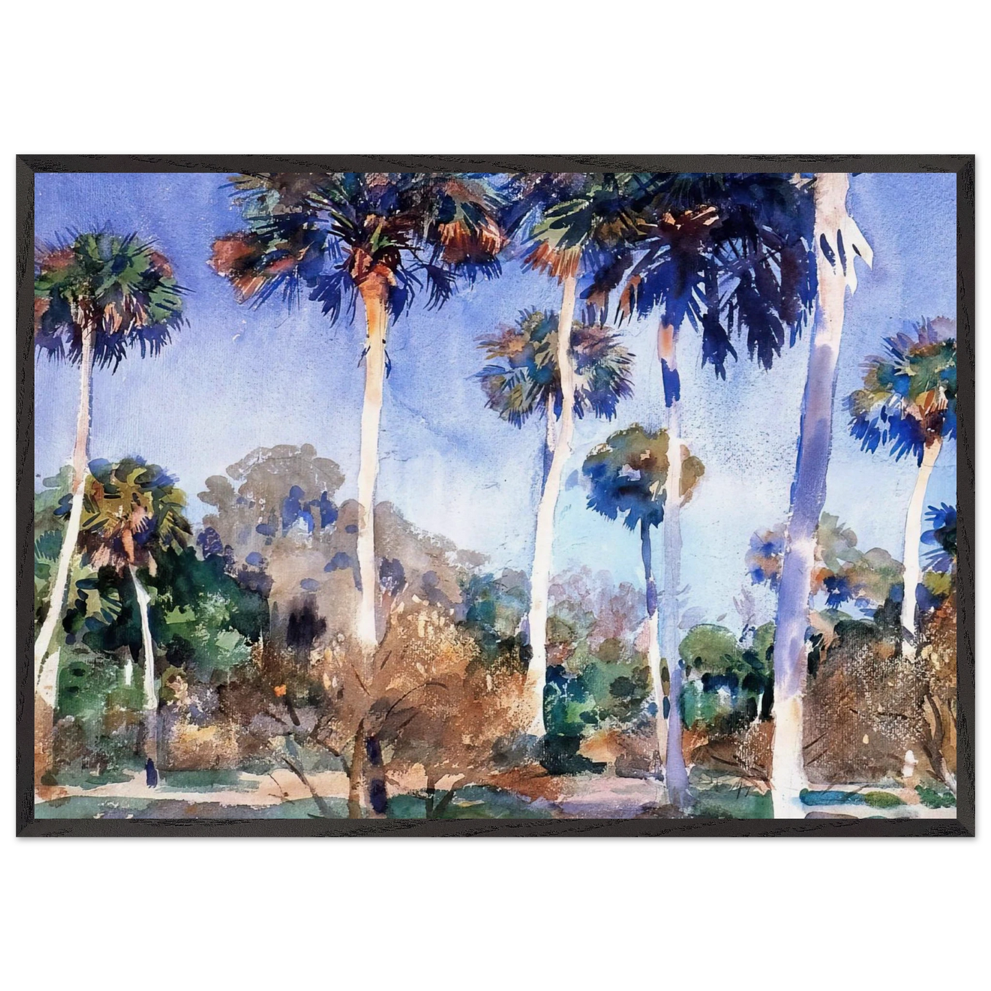 Palms - John Singer Sargent Framed Art Print – Black Wooden Frame - Default Title - -Framed Art Print
