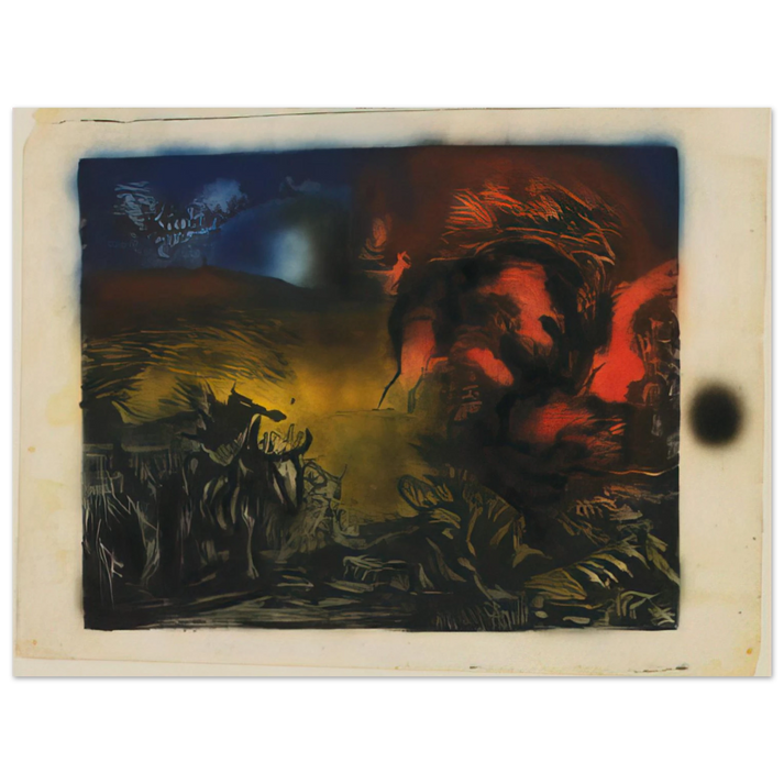 Jackson Pollock - LANDSCAPE WITH STEER 1937 75x100 cm / 30x40inches Fine Art Poster