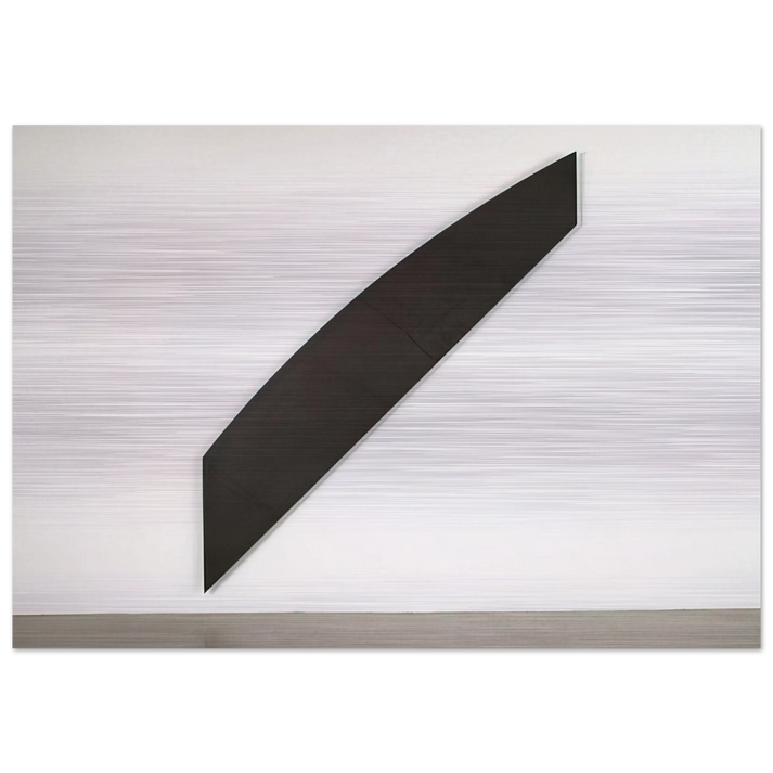 Diagonal with Curve IX - Ellsworth Kelly Brushed Aluminum Print - 70x100 cm / 28x40 inches | Ellsworth Kelly Aluminum Print | Ellsworth Kelly Prints