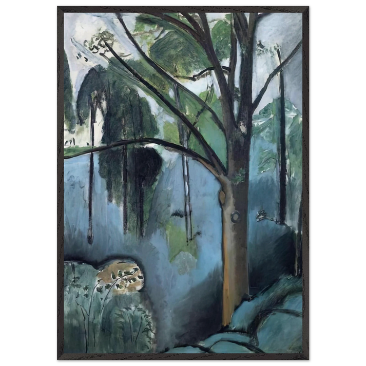 TRIVAUX POND 1917 - Henri Matisse 70x100 cm / 28x40 inches Framed Art Print – Black Wooden Frame